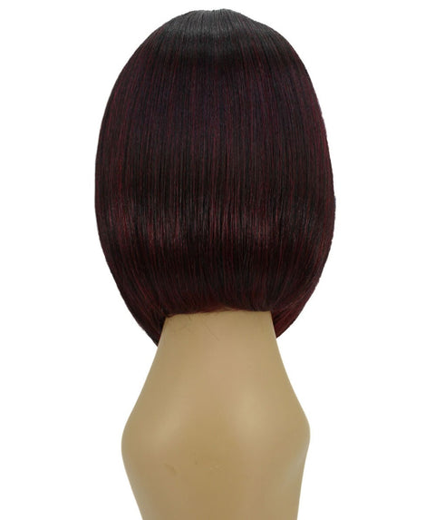 Cerosa Deep Red Over Medium Red Long Bob Lace Wig