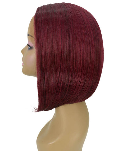 Cerosa Medium Red Long Bob Lace Wig