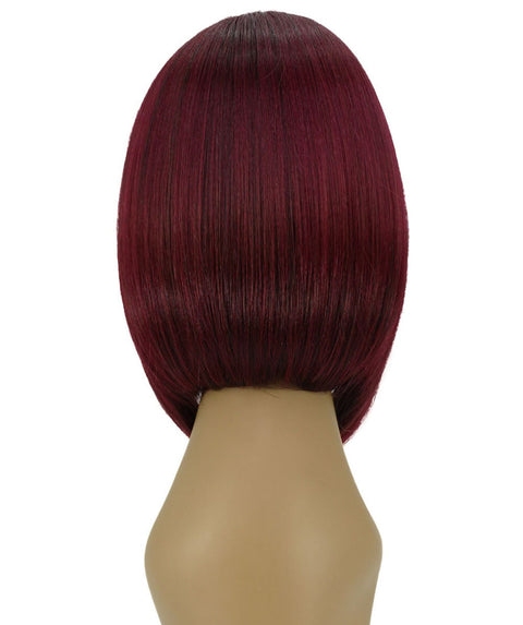 Cerosa Medium Red Long Bob Lace Wig
