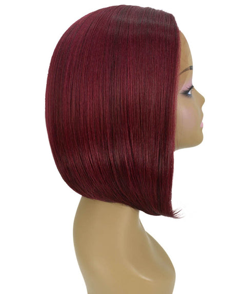 Cerosa Medium Red Long Bob Lace Wig