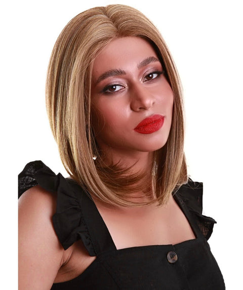 Cerosa Blonde Blend Long Bob Lace Wig