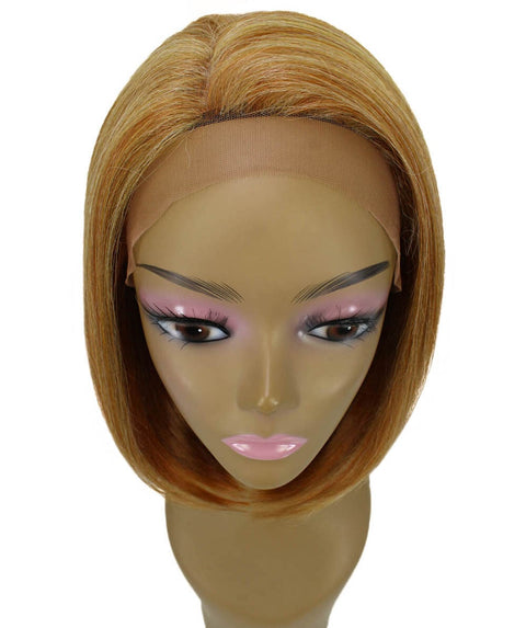 Cerosa Strawberry Blonde Long Bob Lace Wig