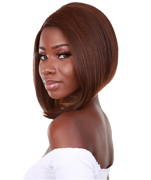 Cerosa Medium Brown over Blonde Long Bob Lace Wig