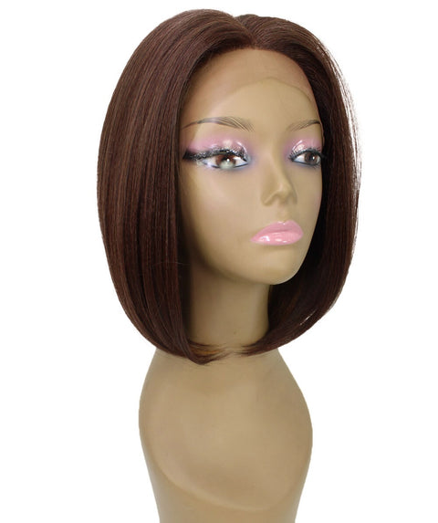 Cerosa Medium Brown over Blonde Long Bob Lace Wig