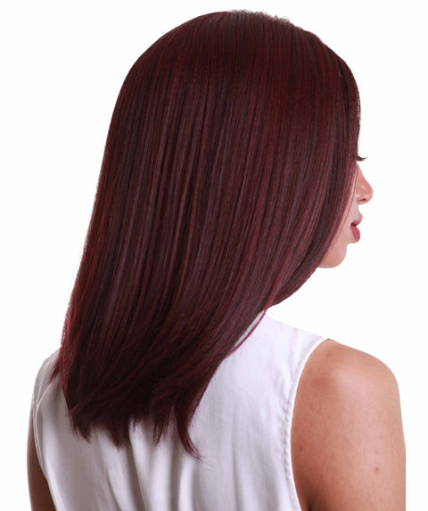 Nandi Deep Red and Black Blend Bob Lace Wig