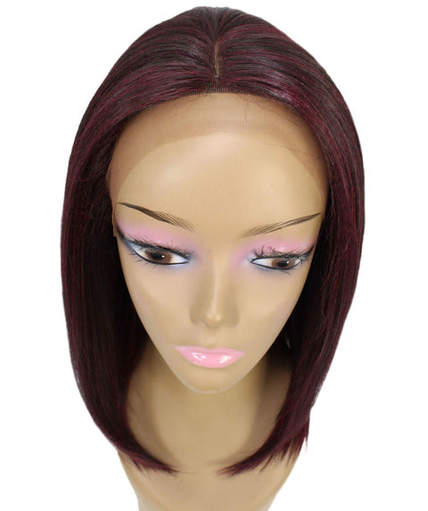 Nandi Deep Red and Black Blend Bob Lace Wig