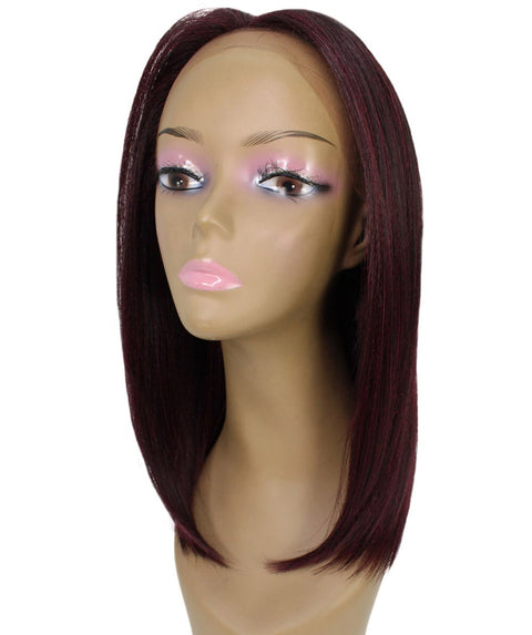 Nandi Deep Red and Black Blend Bob Lace Wig