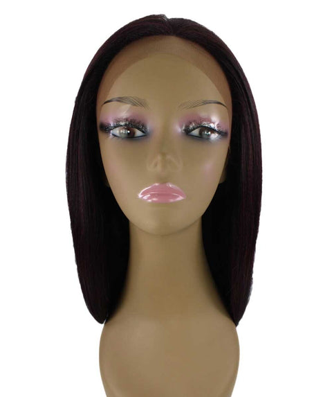 Nandi Medium Red and Black Blend Bob Lace Wig