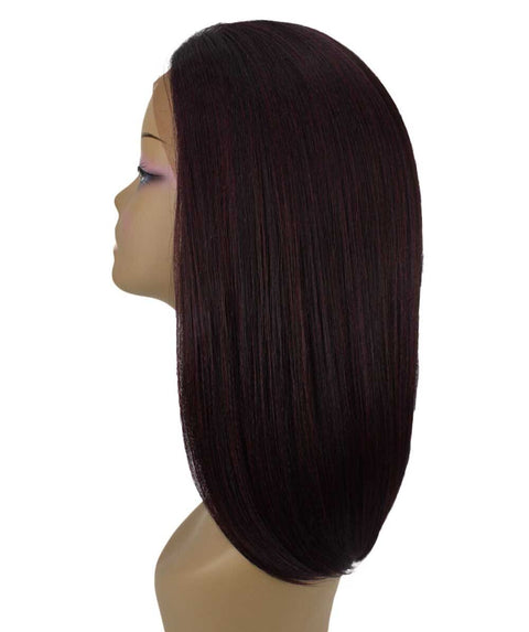 Nandi Medium Red and Black Blend Bob Lace Wig