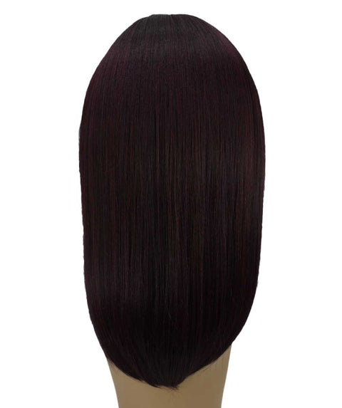 Nandi Medium Red and Black Blend Bob Lace Wig