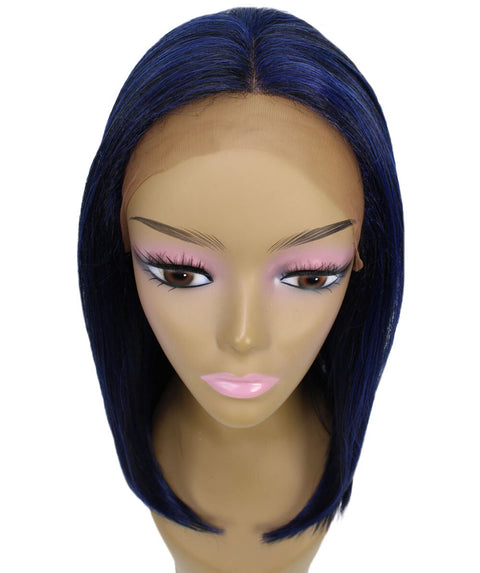 Nandi Blue and Black Blend Bob Lace Wig