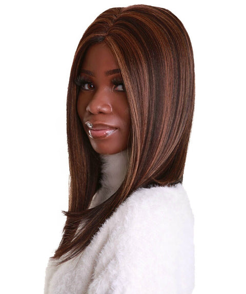 Nandi Carmel Brown Blend Bob Lace Wig
