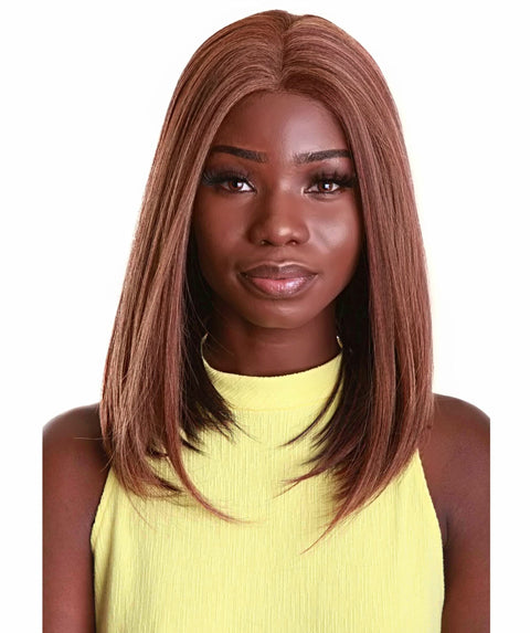 Nandi Copper Aubum Blend Bob Lace Wig