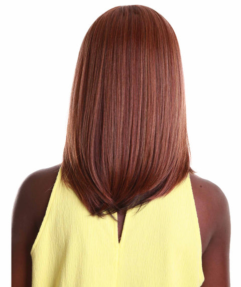 Nandi Copper Aubum Blend Bob Lace Wig