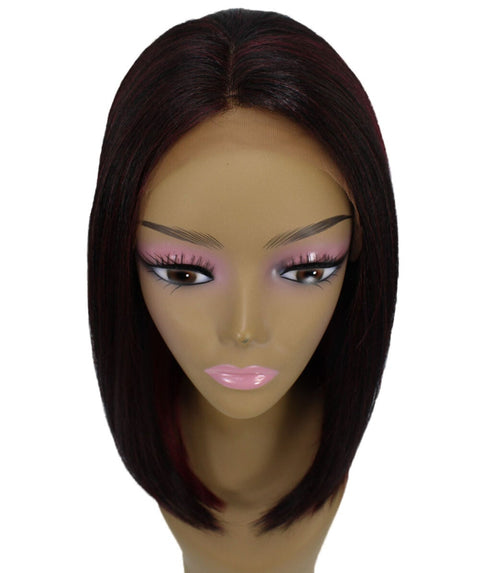 Nandi Deep Red Over Medium Red Bob Lace Wig