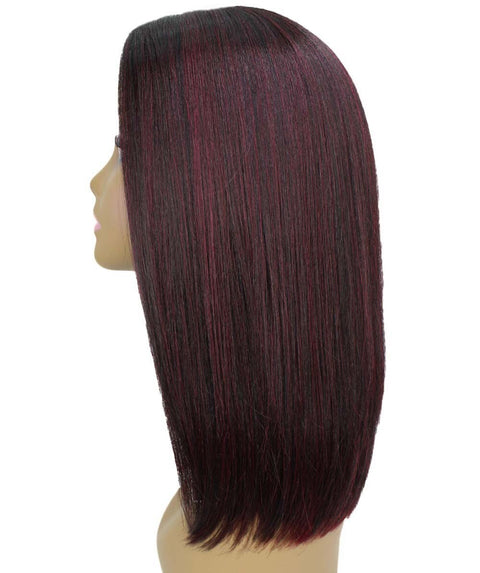 Nandi Deep Red Over Medium Red Bob Lace Wig