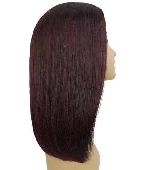 Nandi Deep Red Over Medium Red Bob Lace Wig