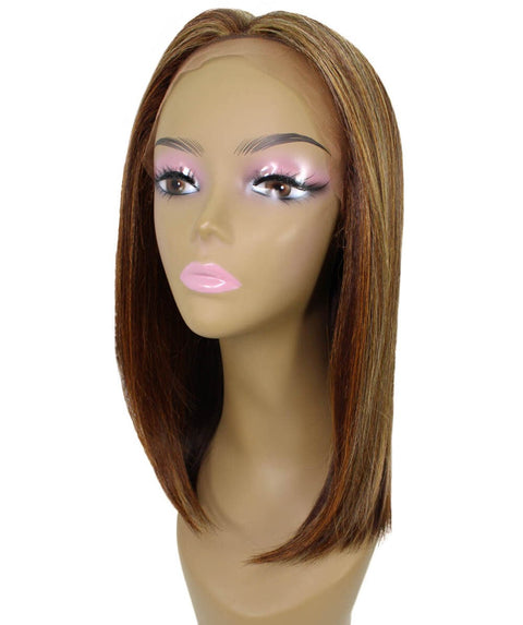 Nandi Aubum Brown Blend Bob Lace Wig