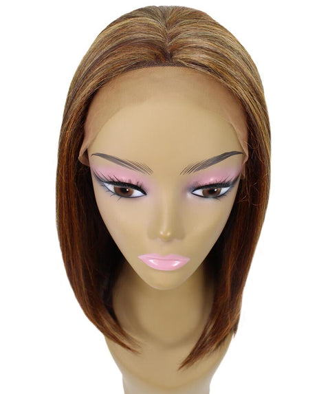 Nandi Aubum Brown Blend Bob Lace Wig