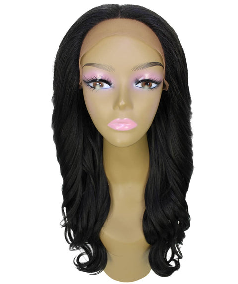 Cleo Natural Black Layered Lace Front Wig