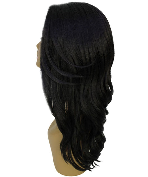Cleo Natural Black Layered Lace Front Wig