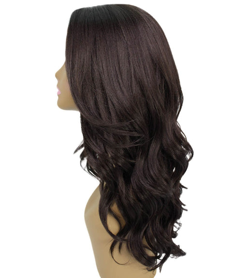 Cleo Dark Brown Layered Lace Front Wig