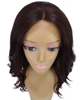 Cleo Deep Red and Black Blend Layered Lace Front Wig