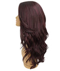 Cleo Deep Red and Black Blend Layered Lace Front Wig