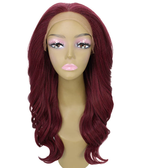 Cleo Deep Red Layered Lace Front Wig