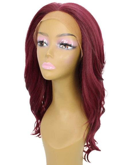 Cleo Deep Red Layered Lace Front Wig