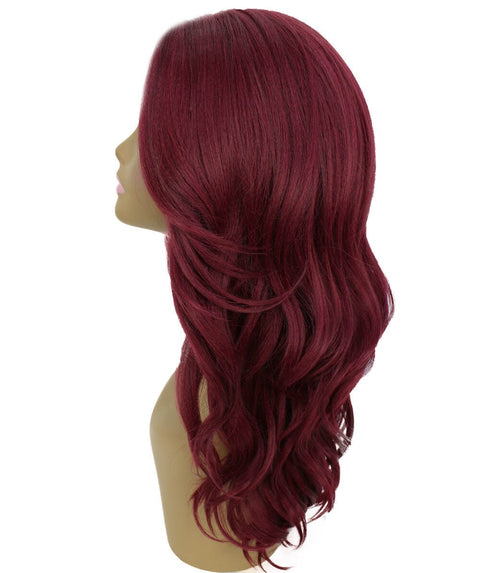 Cleo Deep Red Layered Lace Front Wig