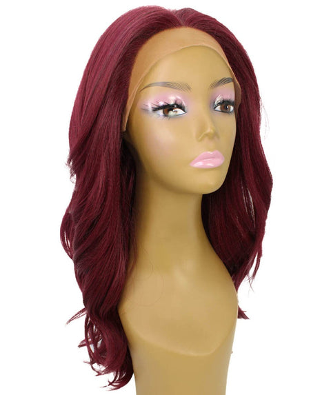 Cleo Deep Red Layered Lace Front Wig