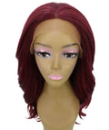 Cleo Deep Red Layered Lace Front Wig