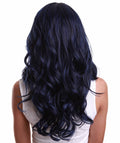 Cleo Blue and Black Blend Layered Lace Front Wig