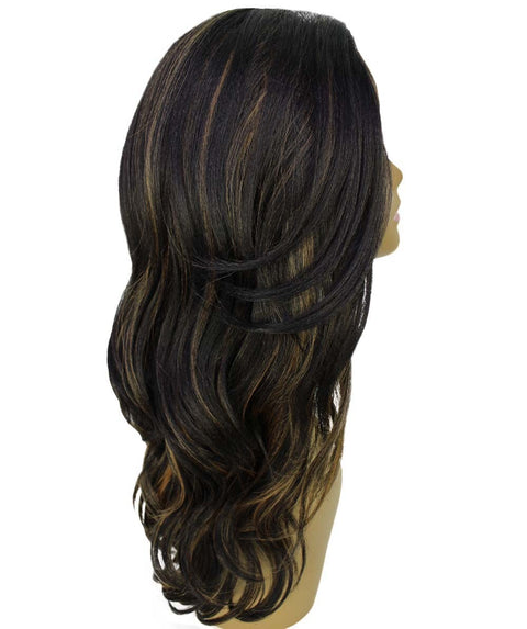 Cleo Black with Golden Layered Lace Front Wig