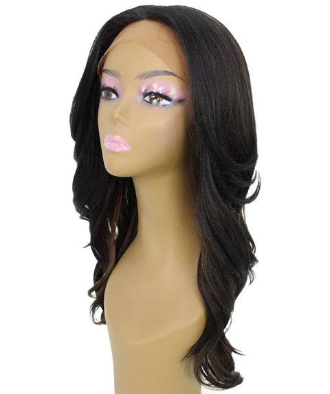 Cleo Black with Caramel Layered Lace Front Wig