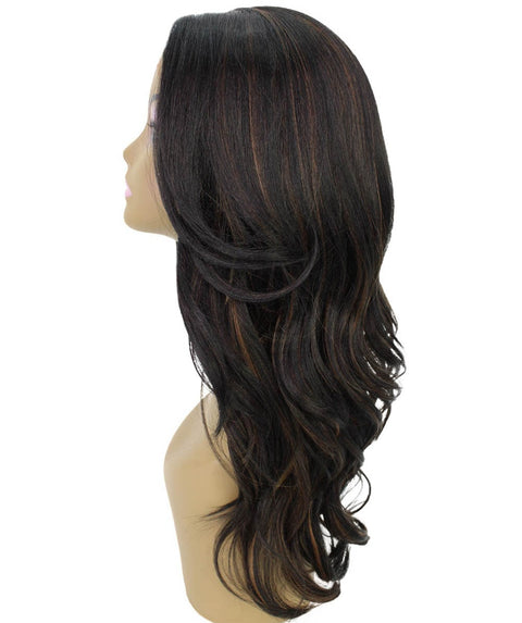 Cleo Black with Caramel Layered Lace Front Wig