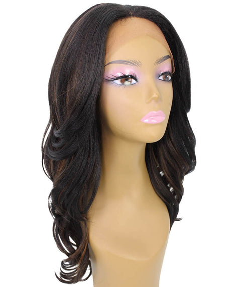 Cleo Black with Caramel Layered Lace Front Wig