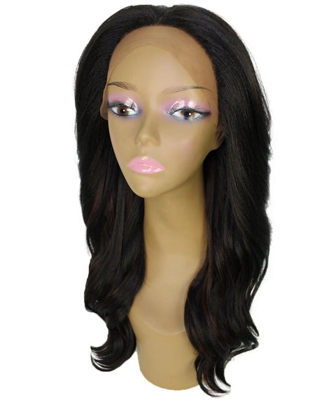 Cleo Black with Aubum Layered Lace Front Wig