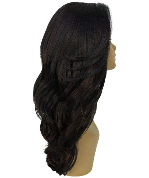 Cleo Black with Aubum Layered Lace Front Wig