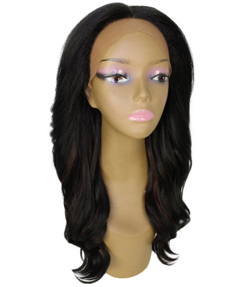 Cleo Black with Aubum Layered Lace Front Wig
