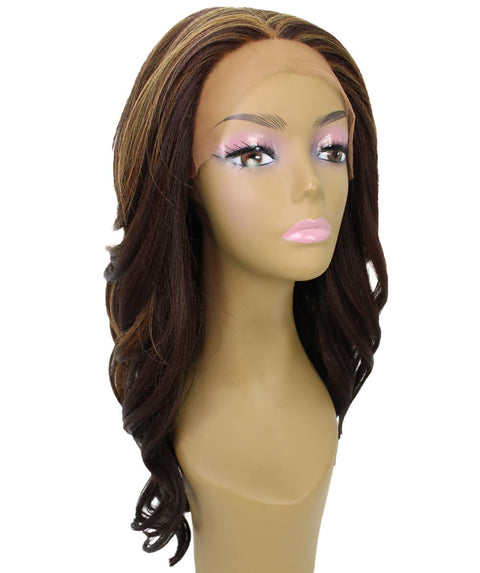 Cleo Carmel Brown Blend Layered Lace Front Wig