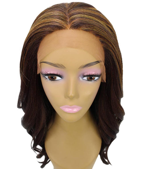 Cleo Carmel Brown Blend Layered Lace Front Wig