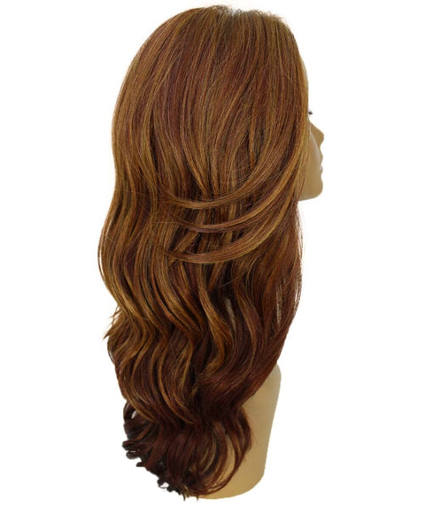 Cleo Copper Aubum Blend Layered Lace Front Wig