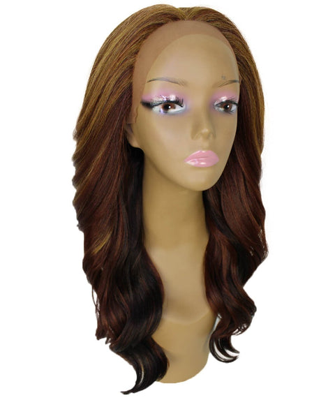 Cleo Copper Aubum Blend Layered Lace Front Wig