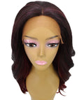 Cleo Deep Red Over Medium Red Layered Lace Front Wig