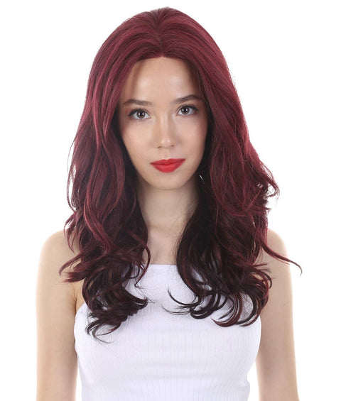 Cleo Medium Red Layered Lace Front Wig