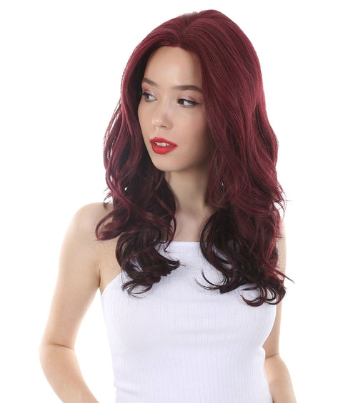 Cleo Medium Red Layered Lace Front Wig