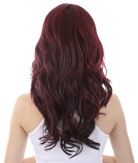 Cleo Medium Red Layered Lace Front Wig