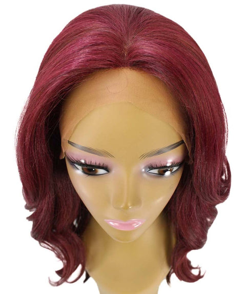 Cleo Medium Red Layered Lace Front Wig